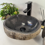 Каменная раковина из речного камня RS-05426 (36*31*15) 0855 из натурального камня