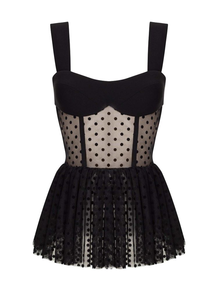 Топ в горох с баской