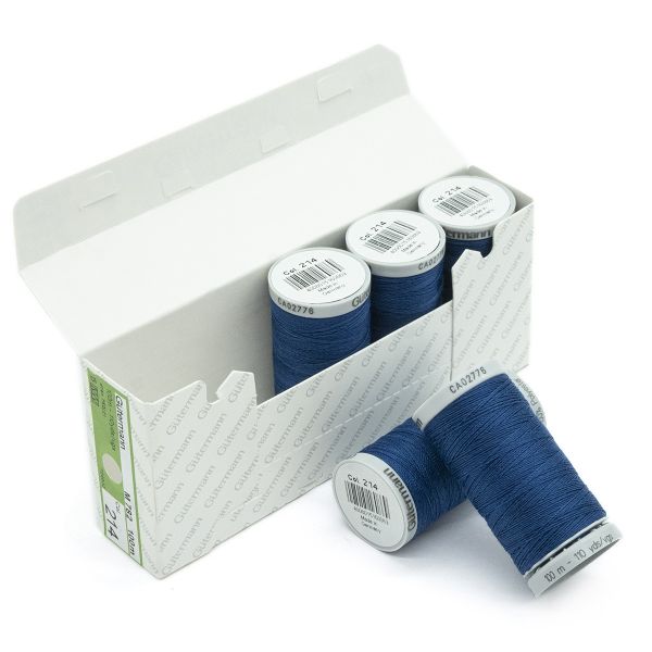 Нитки суперкрепкие Gutermann Extra Strong M782 №40 (100 метров), 5 кат. | 214 т.лазурный