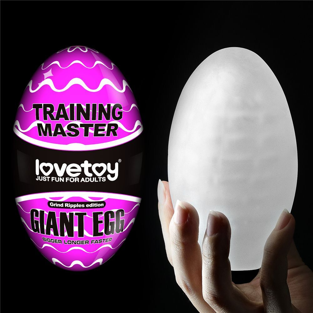Мастурбатор-яйцо Giant Egg Grind Ripples Edition (Цвет: прозрачный)