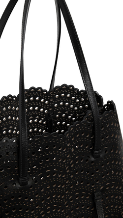ALAÏA СУМКА MINA 37 ИЗ ТЕЛЯЧЬЕЙ КОЖИ, ЧЕРНЫЙ