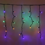 Гирлянда для улицы БАХРОМА «Мерцание» ш5м* в40/60см 180 ламп LED, черный провод, IP-65, Мультицвет (возможность соединения)