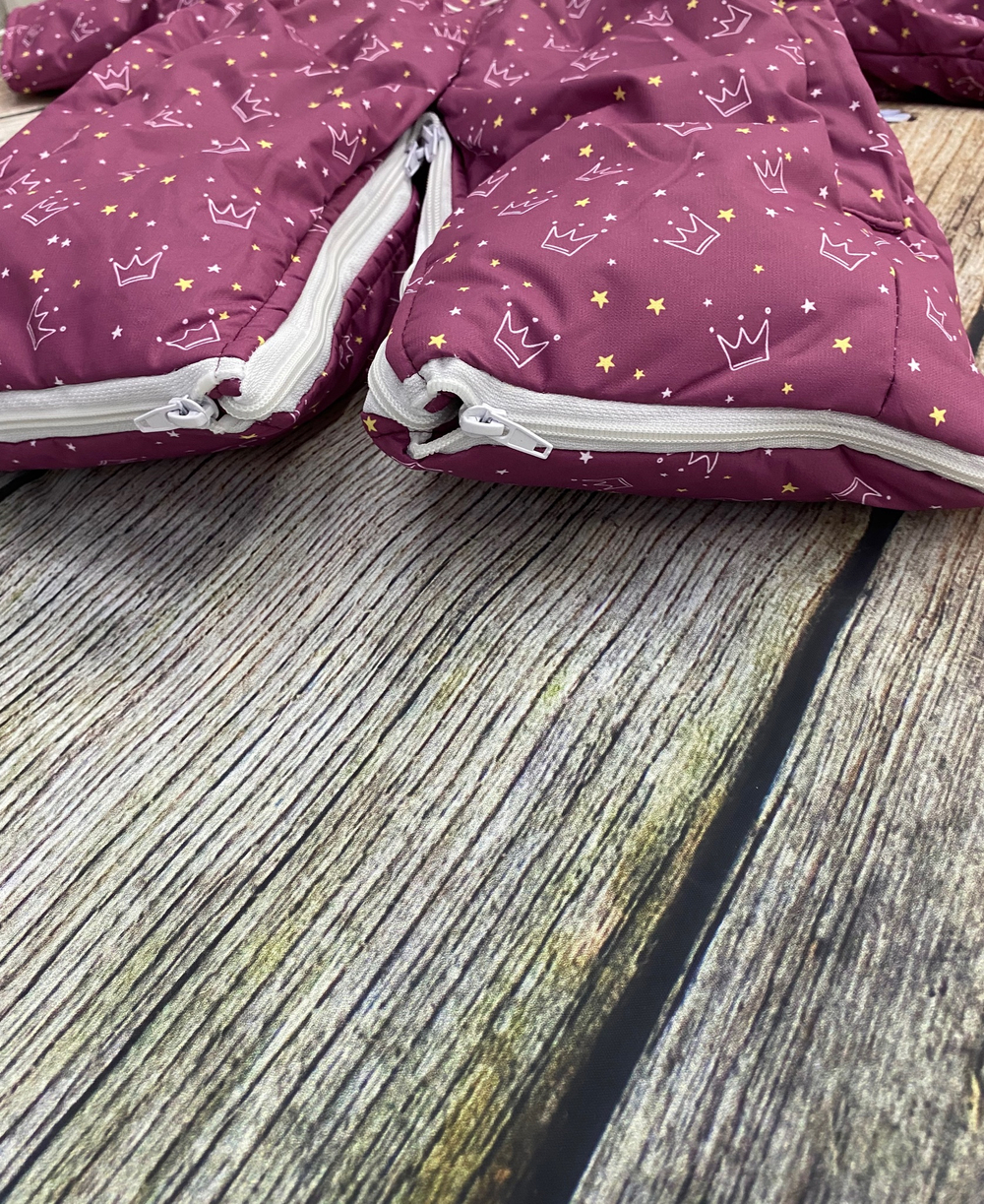 Комбинезон-трасформер детский 2в1 "Принц" , модель: 72-18 (Цвет: Т. брусника, Размер: 80)