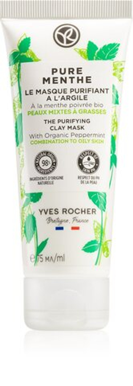 Yves Rocher Pure Menthe - очищающая маска с глиной /   75  ml  / GTIN 3660005972268