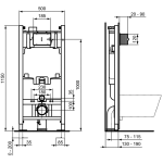 Промо-комлект 2 в 1 T4665V3 IDEALMOOD Aquablade подвесной унитаз с сиденьем и крышкой T3527V3, R046367 PROSYS 2.0 Встраиваемая инсталляция