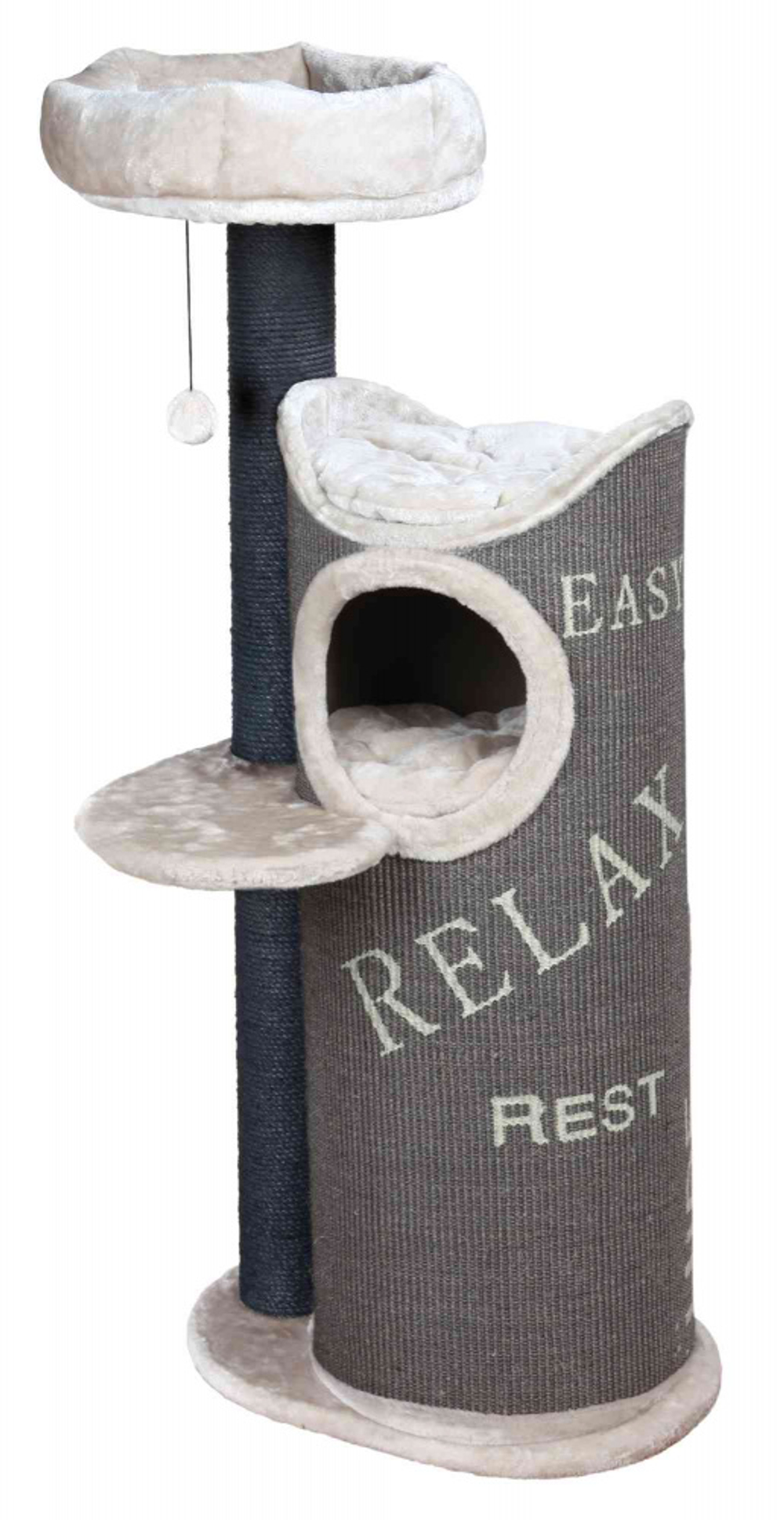 Домик для кошки Juana, 134 см, тёмно-серый/светло-серый, Trixie