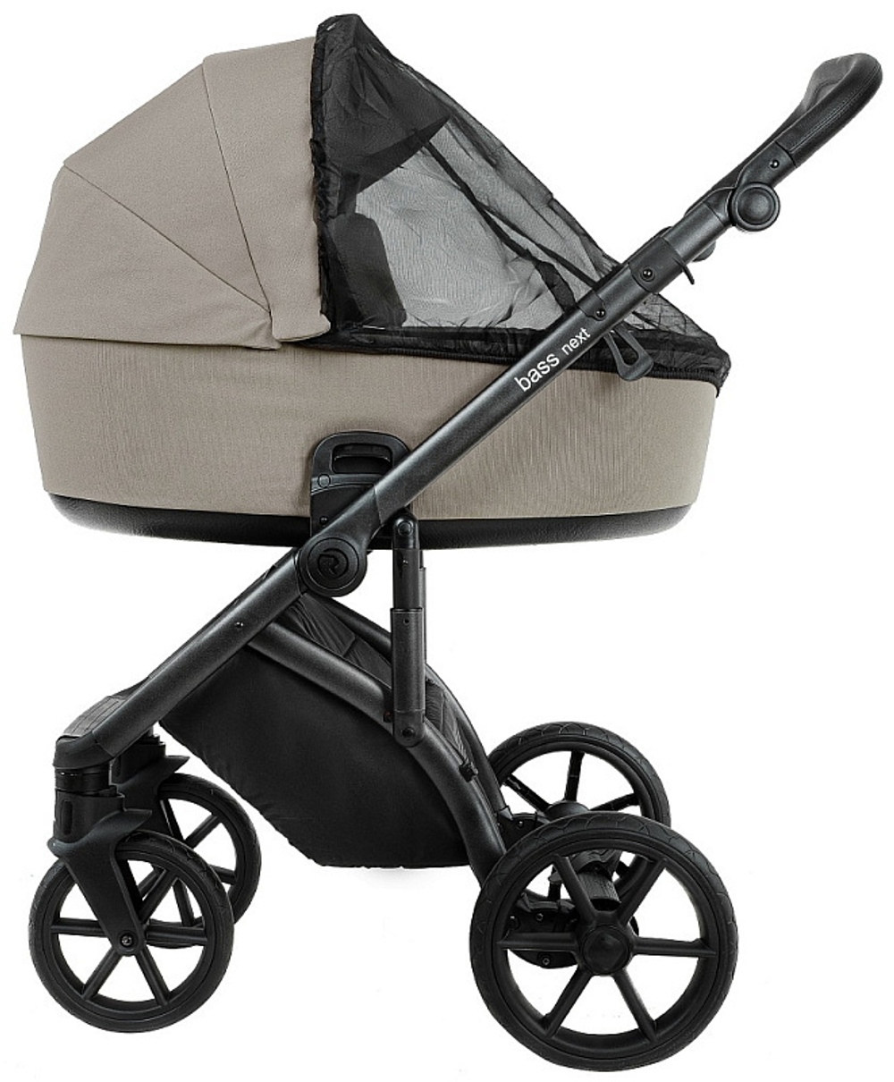 Детская коляска Roan Bass Next 2.0 3 в 1 с автокреслом Tutis Elo Lux EduSky Black BSN/41/2 Hazel/Black/руч.Black