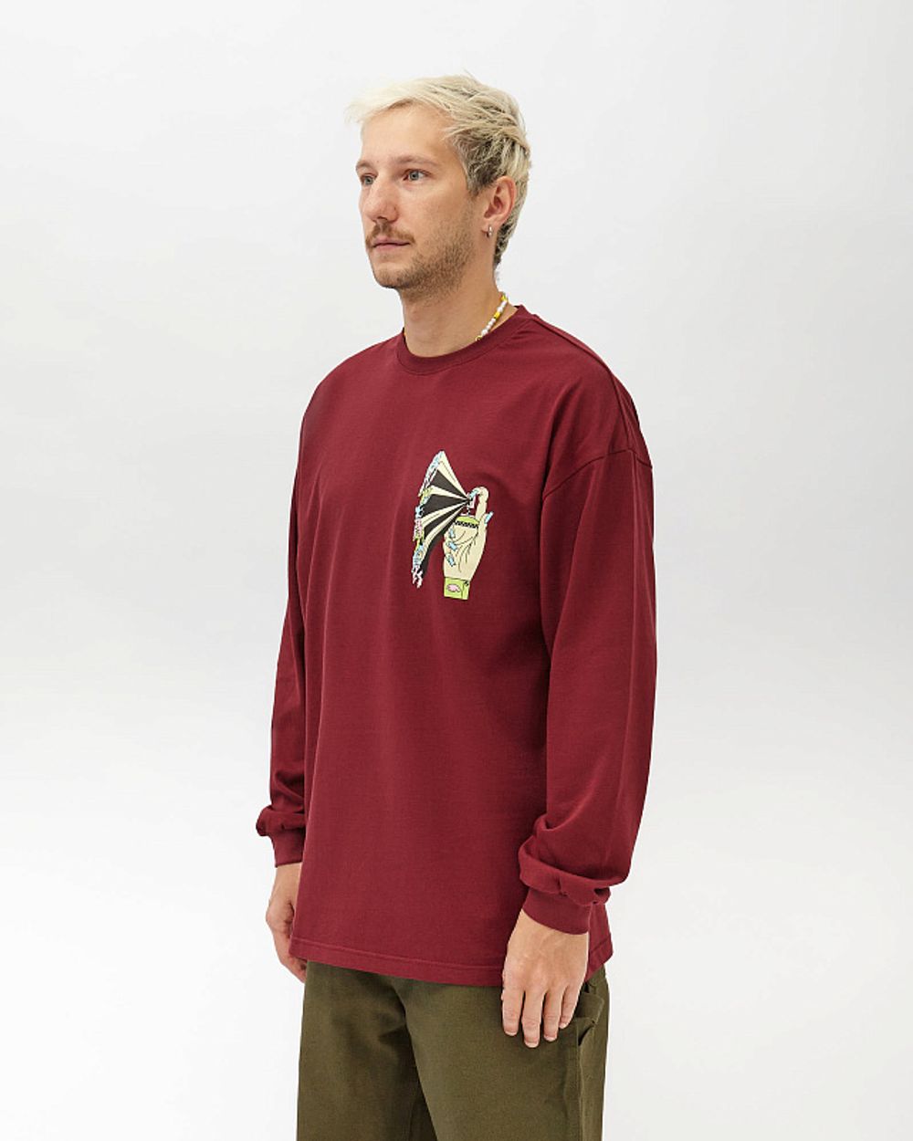 Лонгслив Anteater Long093 Handspray бордовый