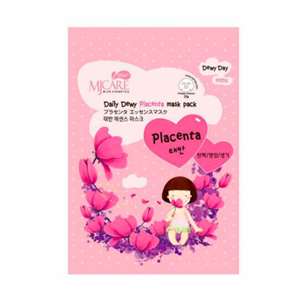 Тканевая маска с плацентой MJ CARE Daily Dewy Placenta Mask Pack