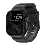 Спортивный ремешок Nomad Rocky Point Band для Apple Watch 44, 45, 46 мм и Ultra 2–3 Водостойкий ремешок из фторэластомера с классической застёжкой из титана 5-го класса. На запястье обхватом 145–195 мм