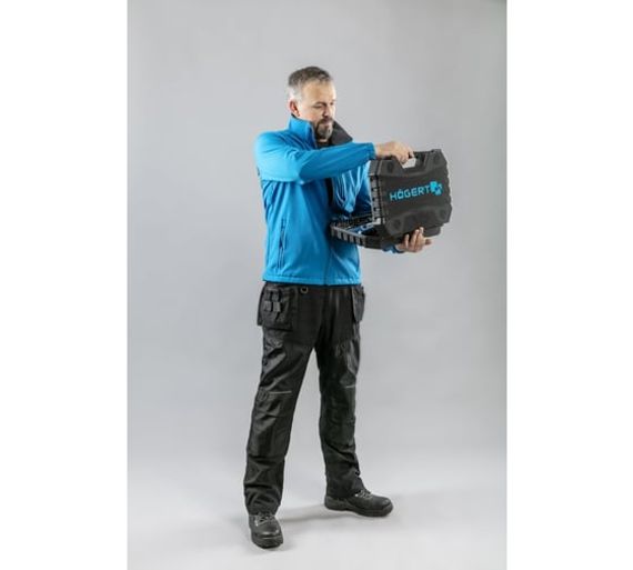 Брюки рабочие с навесными карманами и ремнем черные NEKAR Högert, арт. HT5K356