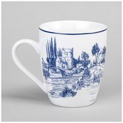 НАБОР КРУЖЕК LEFARD "NOVEL" НА ДЕРЕВ. ПОДСТАВКЕ 4 ШТ. 380 МЛ (КОР=6НАБ.)