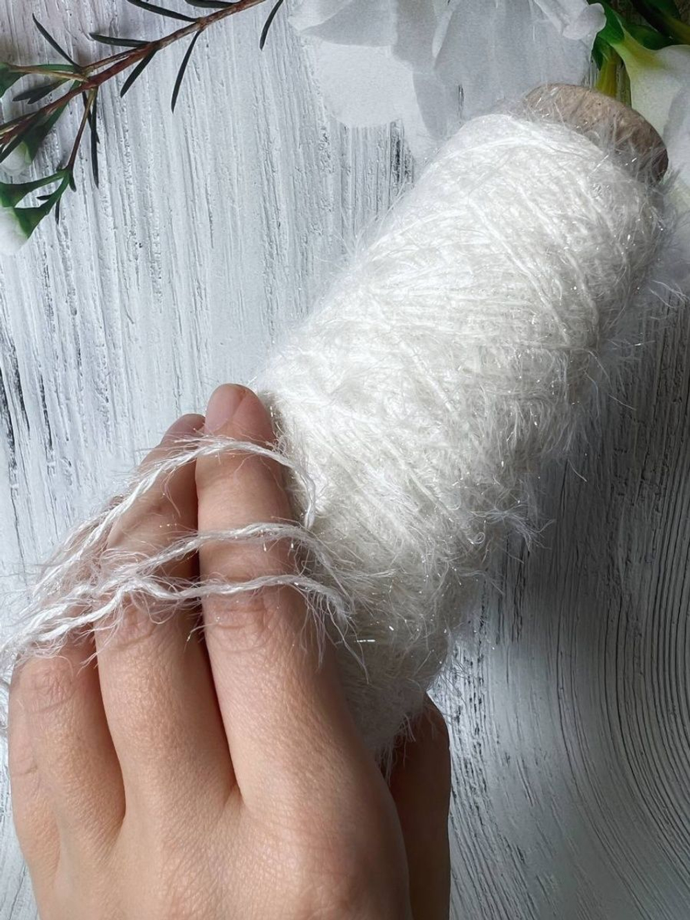 Трикотажная пряжа для вязания YETI реснички мех