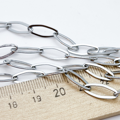 Цепочка, сталь, размер звена 15*6,2 мм, цена за 50 см