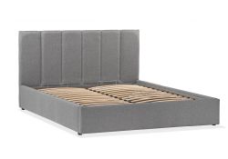 Кровать двуспальная Афродита-3 160 х 200 см с ПМ рогожка серая