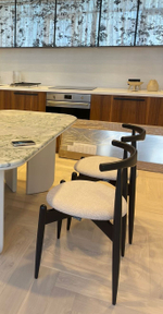Стул Demimebel Нобл полубарный графит, опора бук черный