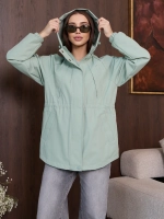 Ветровка с капюшоном удлиненная тонкая