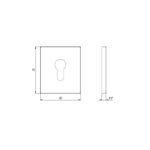 Накладка на цилиндр ESC.C.USS/K (ET Protector/USS) BPVD вороненый никель