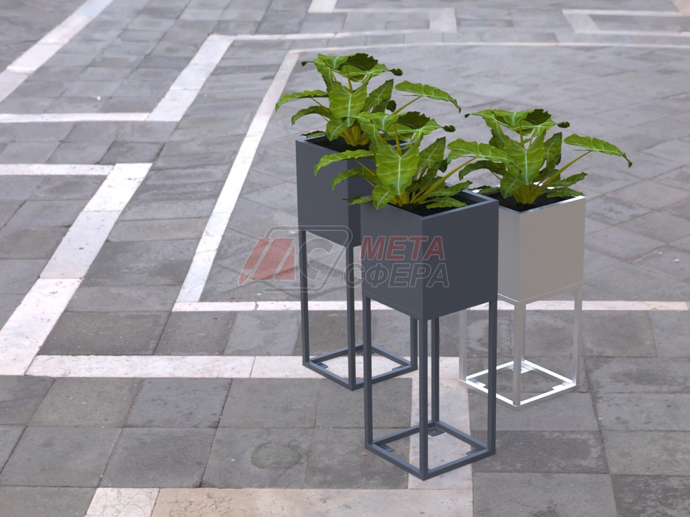 Вазон Куб высокий