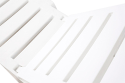 Шезлонг Tweet пластиковый белый с колесиками