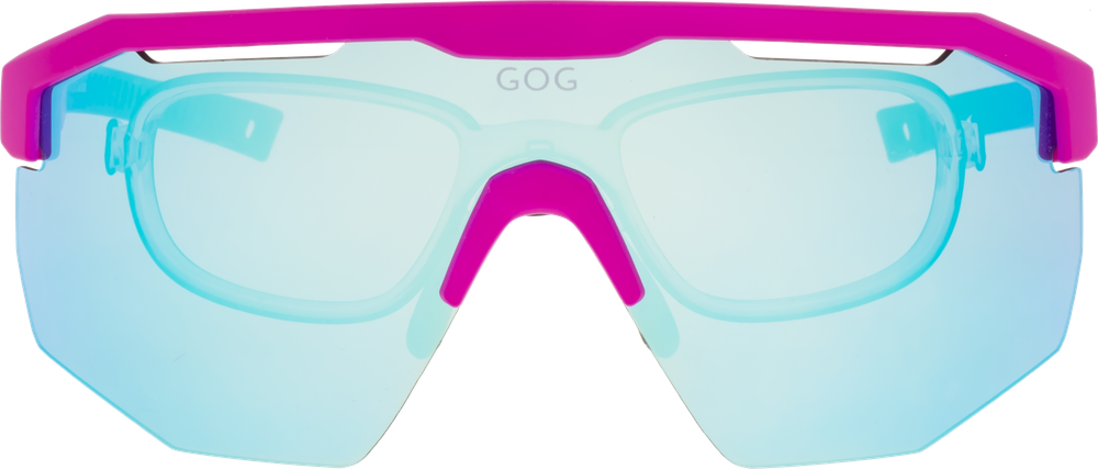 Спортивные очки GOG Argo / Matt Neon Pink-Black / White-Blue Lens