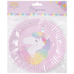 Тарелки бумажные «Единорог дивный», 17/23 см, 6 шт