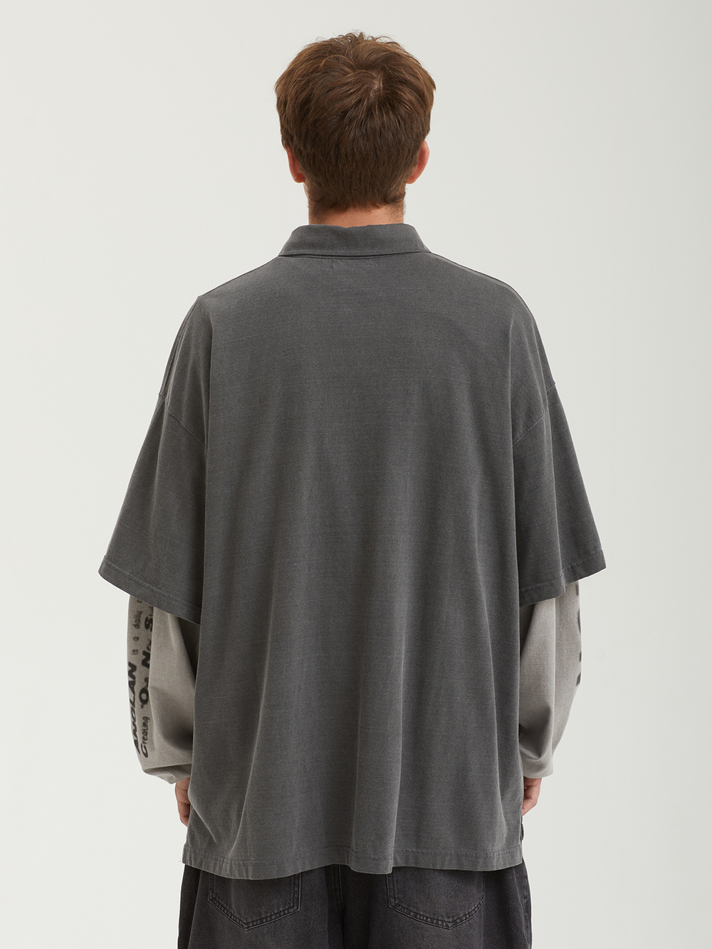 Мужская Рубашка-регби Typo Print Layered
