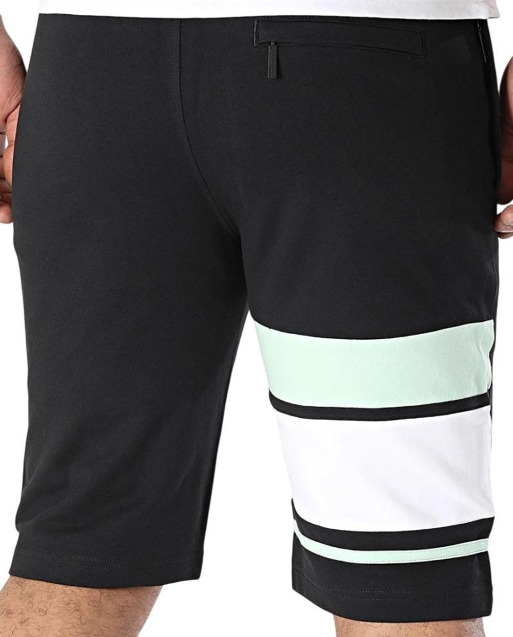 Теннисные шорты Sergio Tacchini Arpa Fleece Bermuda - black/beige