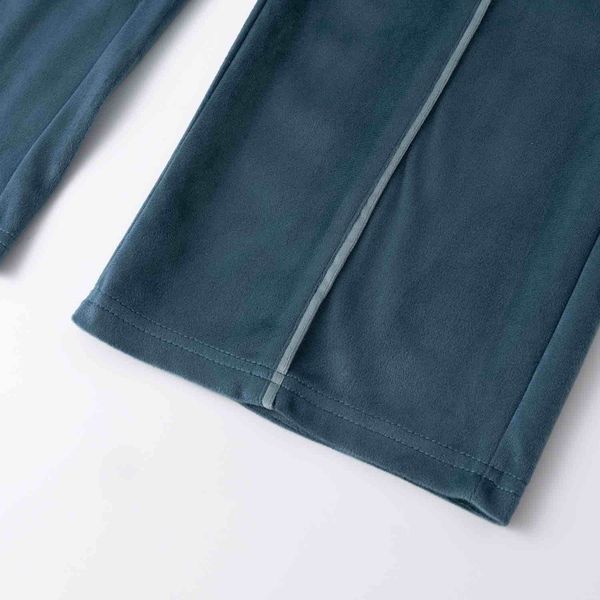 Брюки Велюровые Puff темно-синие - фото 4