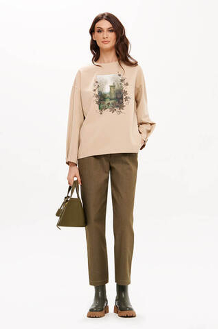 31188 Джинсы женские (оливковый джинс)