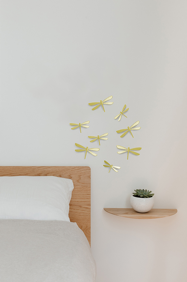Декор для стен Wallflutter 8 элементов латунь, Umbra