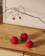 Набор Breshi из 3 маленьких красных декоративных подвесок в виде шаров