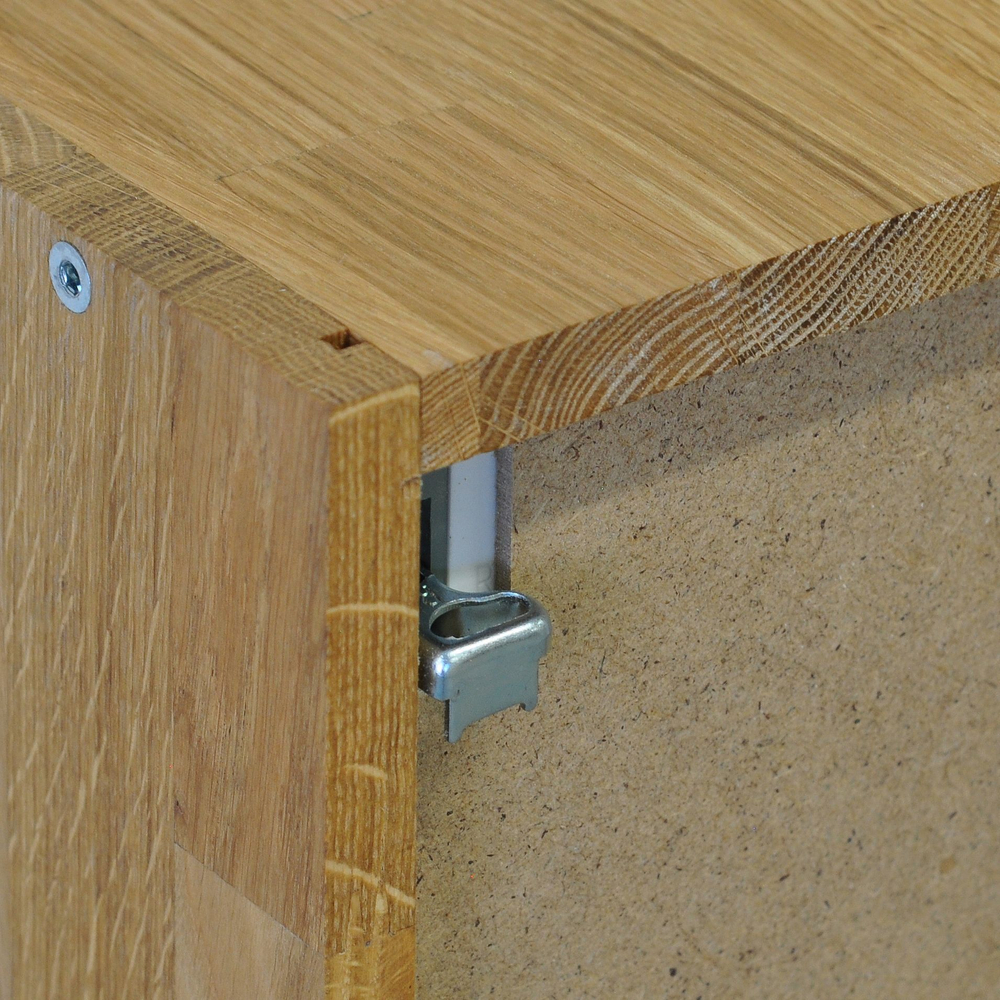 Кухня Валенсия 220 см со столешницей (7 модулей) / белый ЛДСП, массив дуба