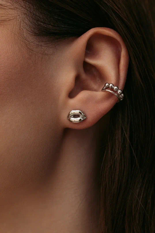 Серьги-пусеты "Губы"