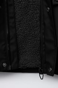 ZARA ПАРКА С ПРОРЕЗИНЕННЫМ ПОКРЫТИЕМ WATER REPELLENT, ЧЕРНЫЙ
