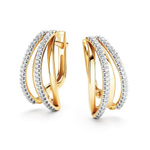 Серьги из лимонного золота с бриллиантами 26341-300