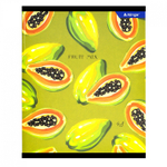 Тетрадь 48л., А5, клетка, Alingar "Экзотические фрукты", скрепка, мелованный картон (стандарт), выб УФ лак, блок офсет, 4 дизайна в пленке т/у