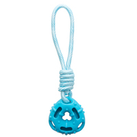 Игрушка для собак из термопластичной резины "Пончик с веревкой", 80/290мм, Triol