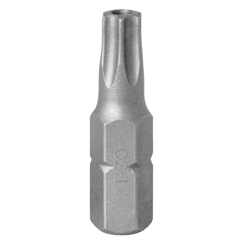 KING TONY (102530U) Вставка (бита) торцевая 1/4", L = 25 мм, TORX с отверстием, T30