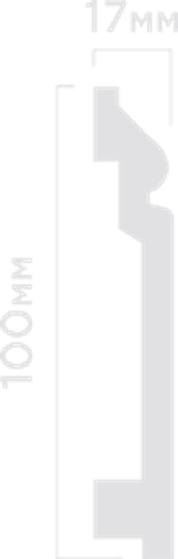 Плинтус HiWood, 100x17 мм