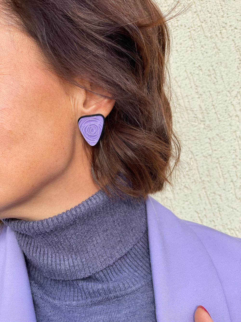 Свидание, earrings, Purple
