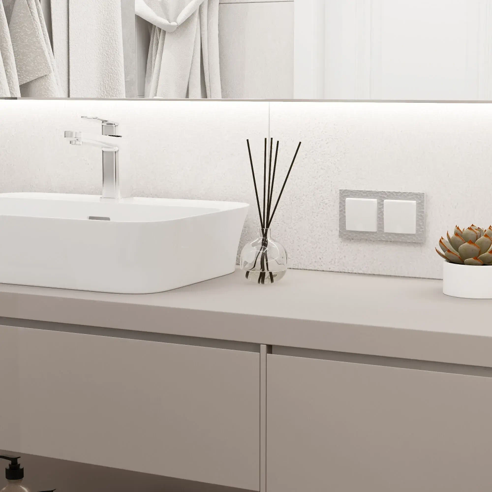 Рамка на 2 поста Hammer (серебряный) W0022406