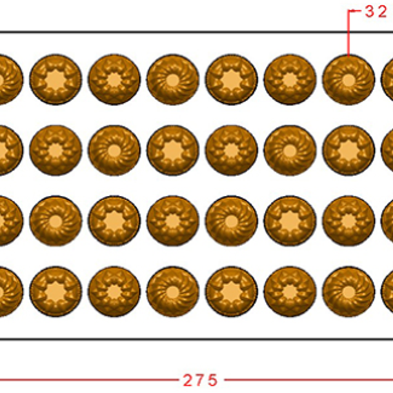 929| Форма для шоколадных изделий (275*175мм)