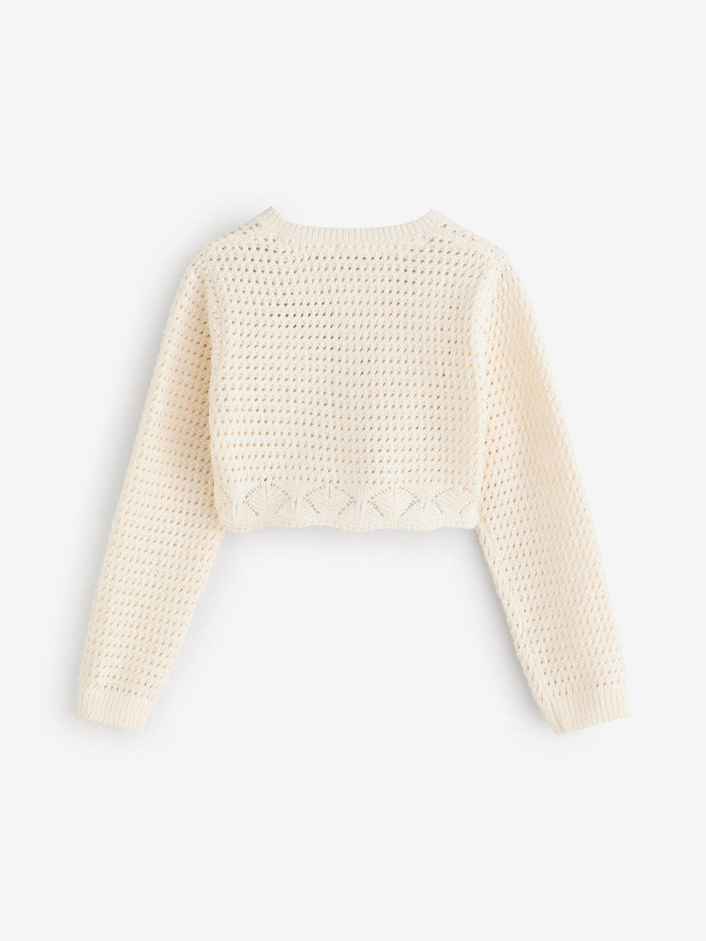 Кардиган вязаный для девочки Next E25-051, Кремовый