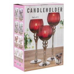 GAEM Набор из 3-х подсвечников, L33 W16 H45,5 см