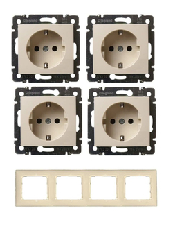 Legrand розетка 4320 с рамкой 4 с/к