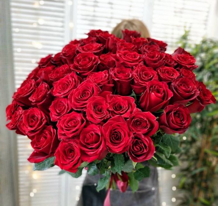 Букет из 51 эквадорской розы 60 см ( цвет роз на выбор) #1802