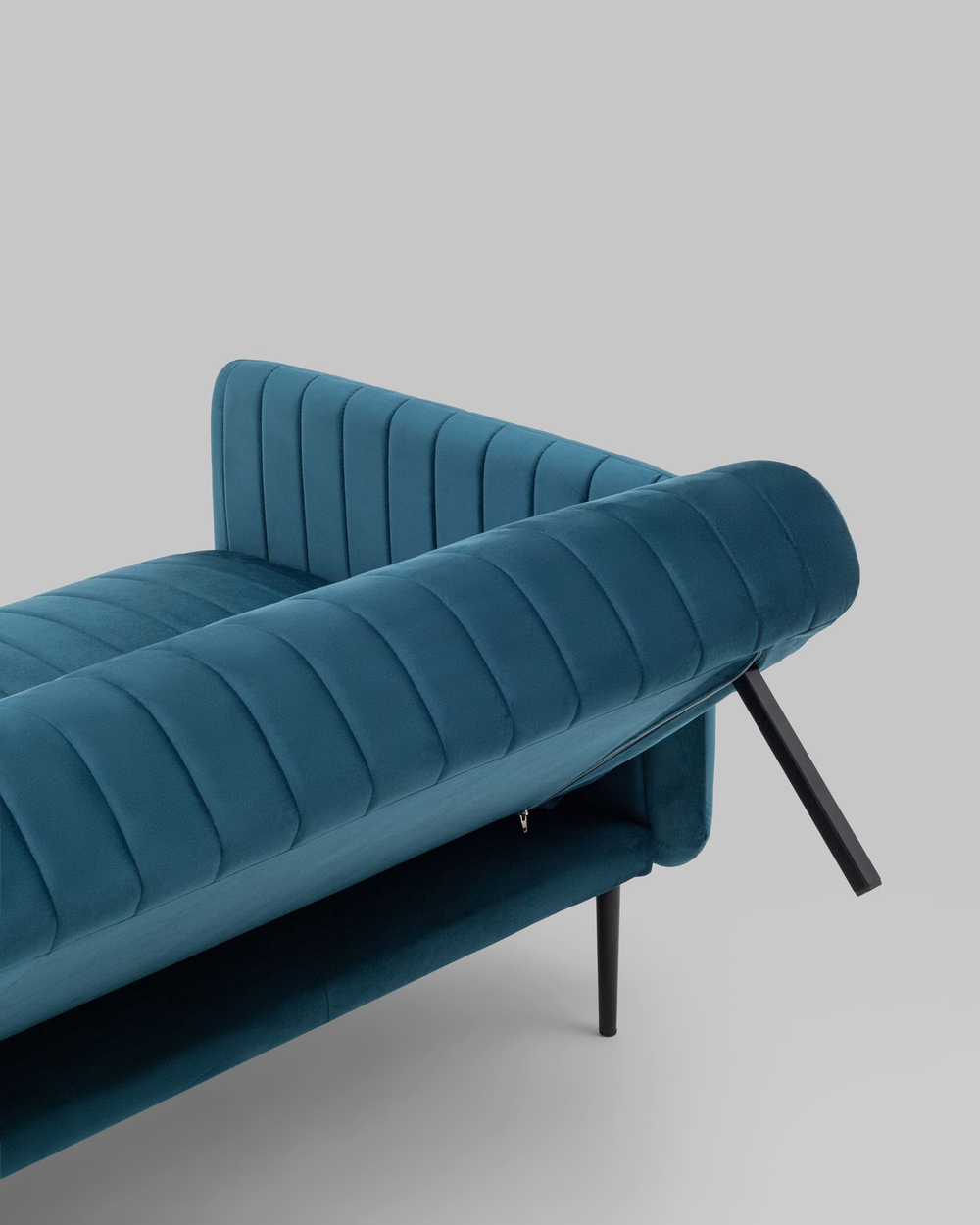 Диван прямой Дрезден велюр синий