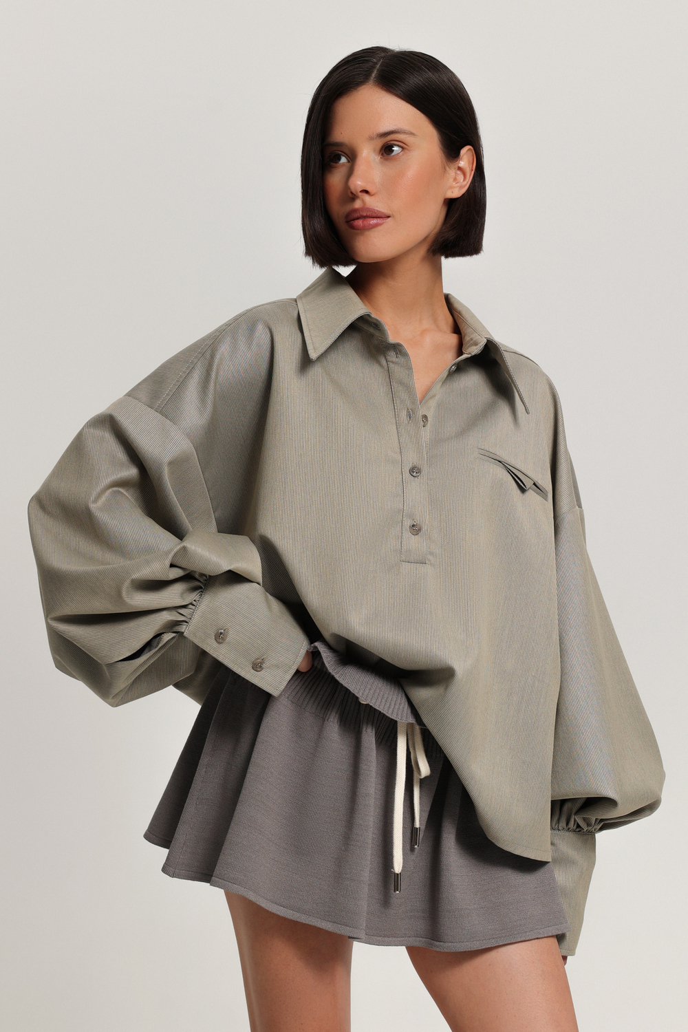 Рубашка из костюмной ткани