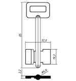 Заготовка сувальдного ключа 10691 ERV4D
